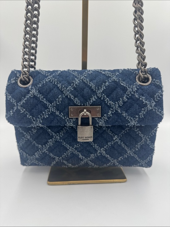 Kurt Geiger Handbags - Kurt Geiger Brixton Denim Quilted Two-Way Bag w/ Pewter Tone Hardware & Dust Bag